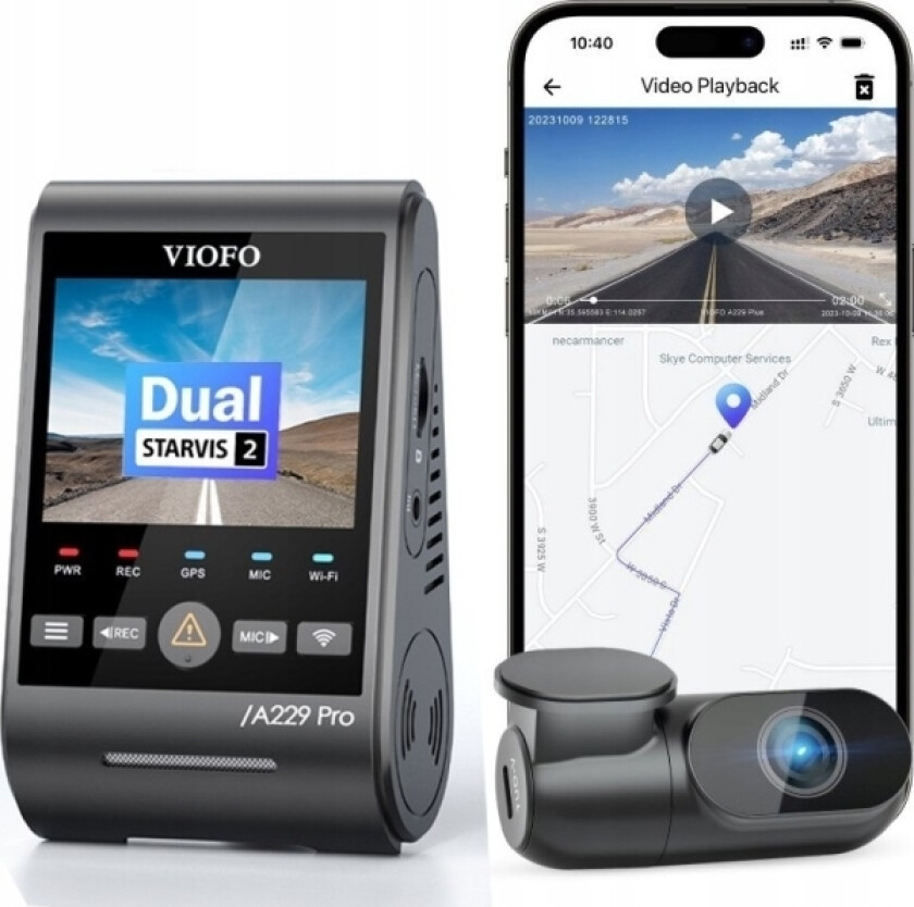 Viofo Wideorejstrator Viofo A229 Pro 2Ch-G Gps