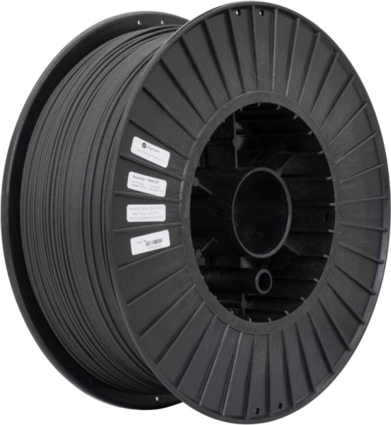 Polymaker 70244 Filament Pa6-Cf Kemisk Bestandig, Varmebestandig, Kulfiberforstærket 1.75 Mm 2000 G Sort Polymide™ 1 Stk