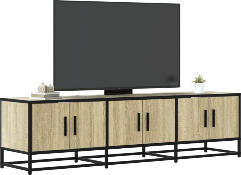 TV-benk sonoma eik 150x35x41 cm konstruert tre og metall