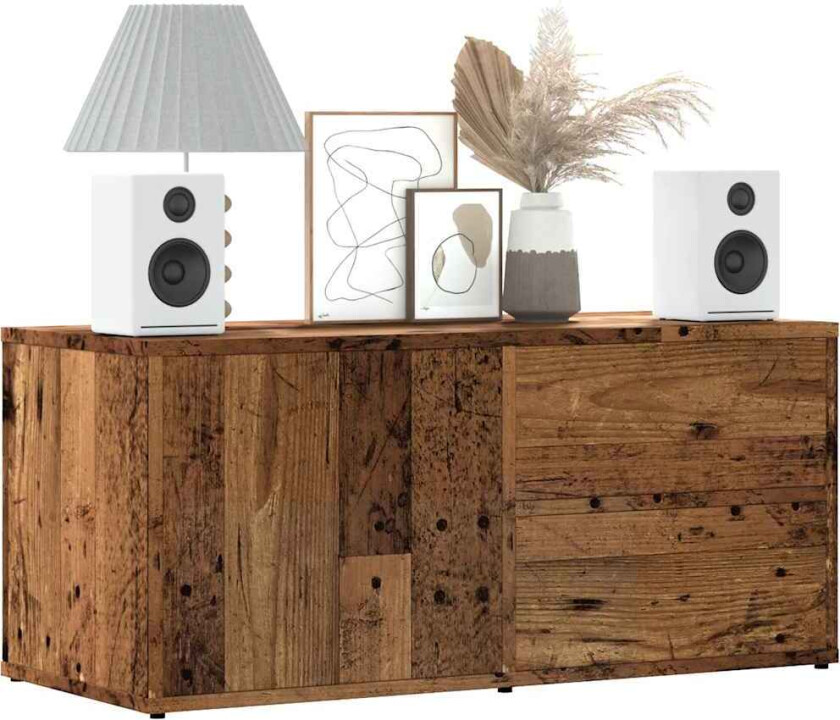 TV-benk gammelt tre 80x34x35,5 cm konstruert tre