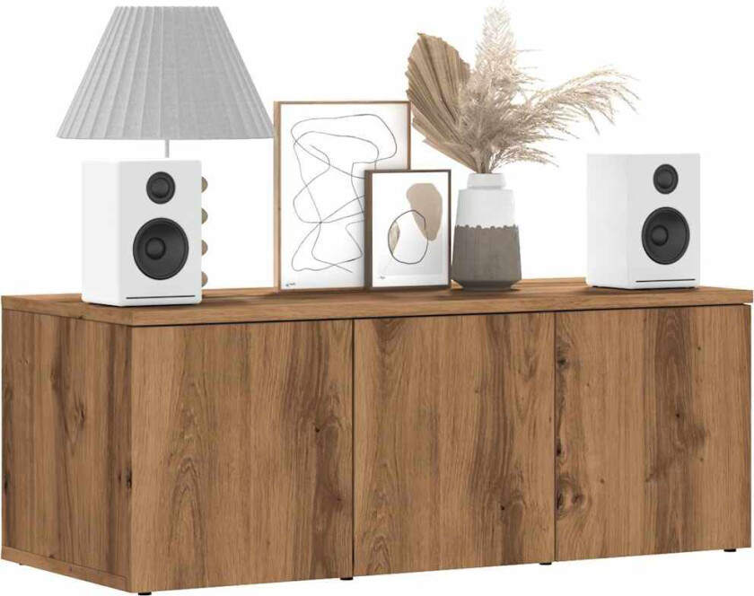 TV-benk artisan eik 80x34x30 cm konstruert tre