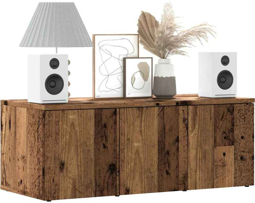 TV-benk gammelt tre 80x34x30 cm konstruert tre