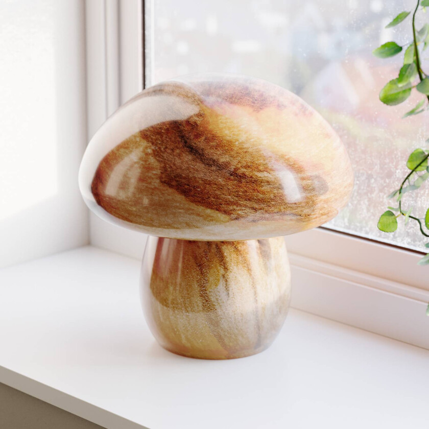 Mira Mushroom bordlampe, natur, glass, E27