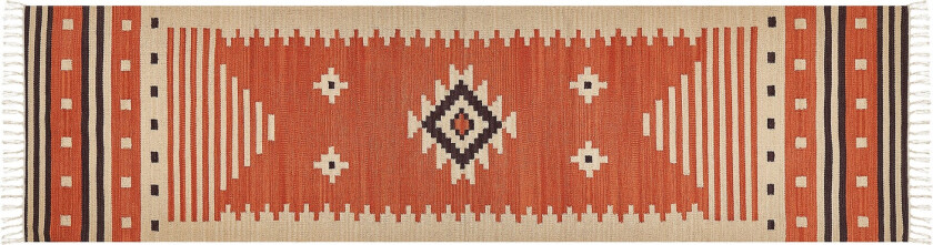Gavar Bomullsteppe 80x300 cm - Oransje