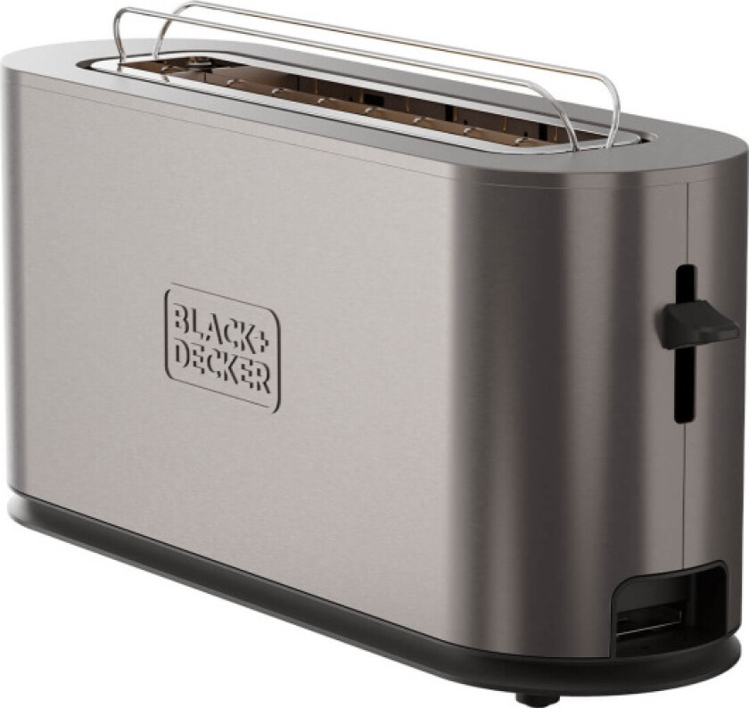 BLACK+DECKER Brødrister Toaster Langt Fack 1000W Inox