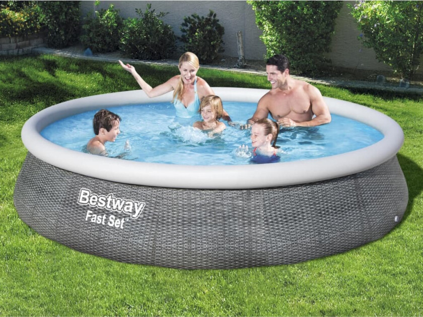 Oppblåsbart basseng Fast Set med pumpe 396x84 cm