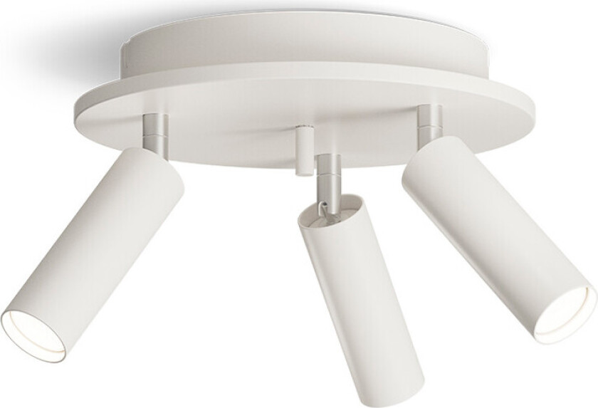 - Pipeline 3 Taklampe Round Matt White