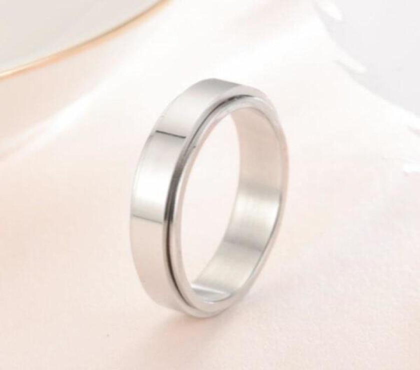 Antistress spinner roterende fidget ring ringar Størrelse 10/19,8 mm Size10/19.8mm