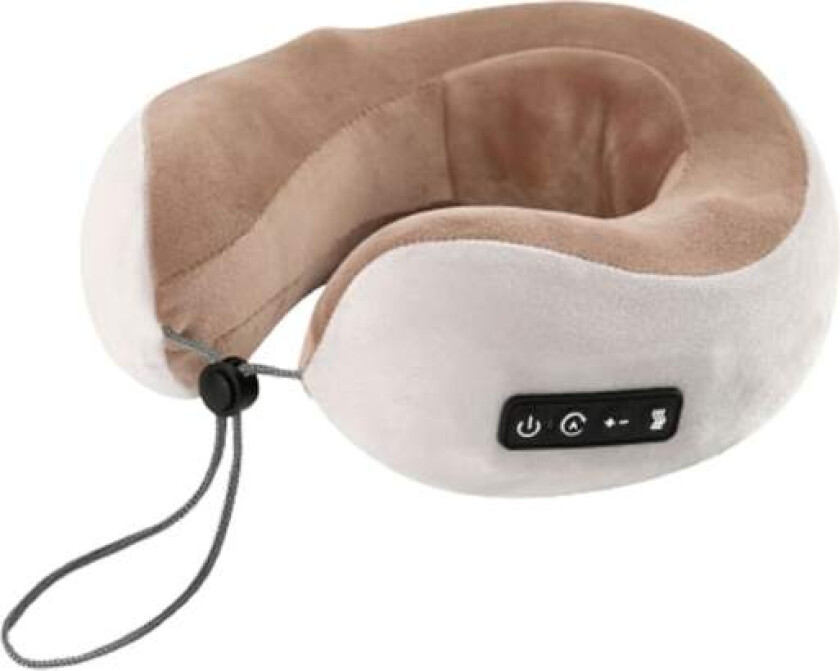 Nakkemassasje Pute Med 3 Vibrasjonsmoduser For Nakke, Rygg Og Ben Støtte, Reise Nakkepute Med Varme U-formet Minne Skum Pute For Hjemmekontor A