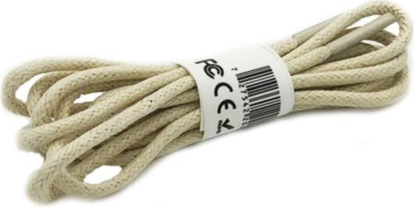 Voksede Runde Skolisser/Skobånd 140cm Off-White