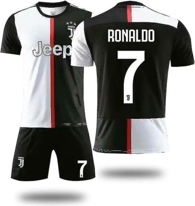 Juventus drakt 2019-20 Cristiano Ronaldo #7 Cr7 hjemmedrakt barn voksen 3-delt draktsett voksen barn Kids 22