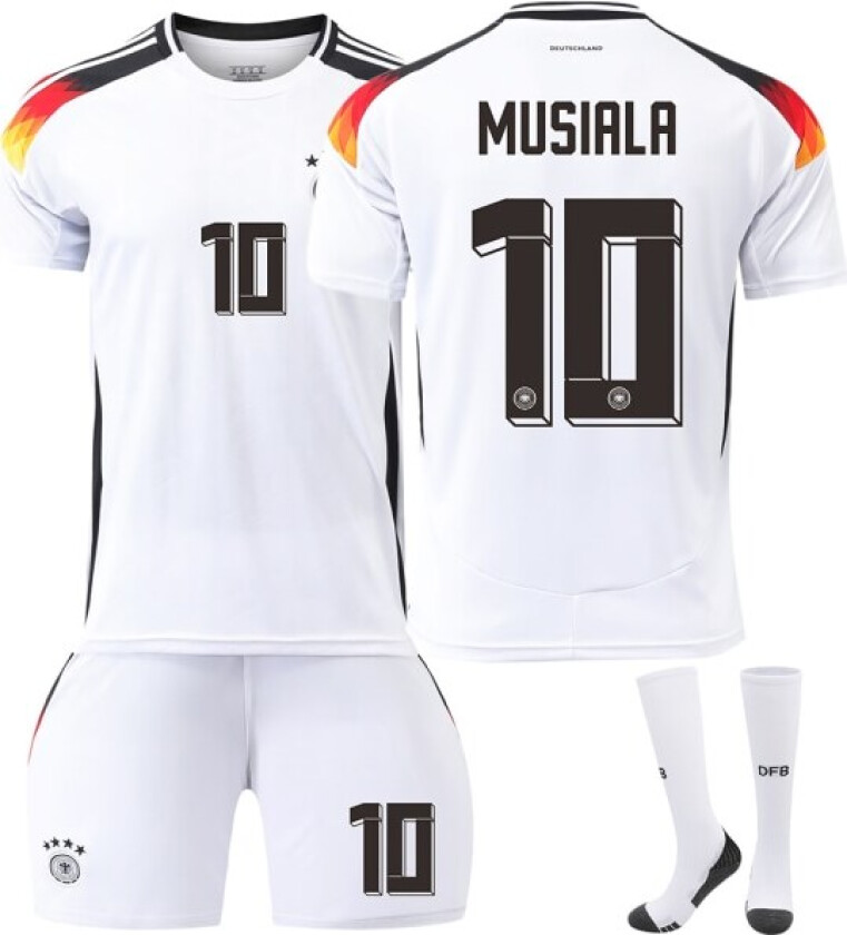 Tyskland Hjemme EM 2024 Drakt Fotballdrakt Barn Menn Kit Nr. MUSIALA With socks 30