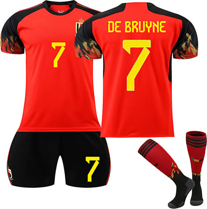 Belgia 22-23 Hjemmedrakt DE BRUYNE Nr 7 Fotballtrøye sett S