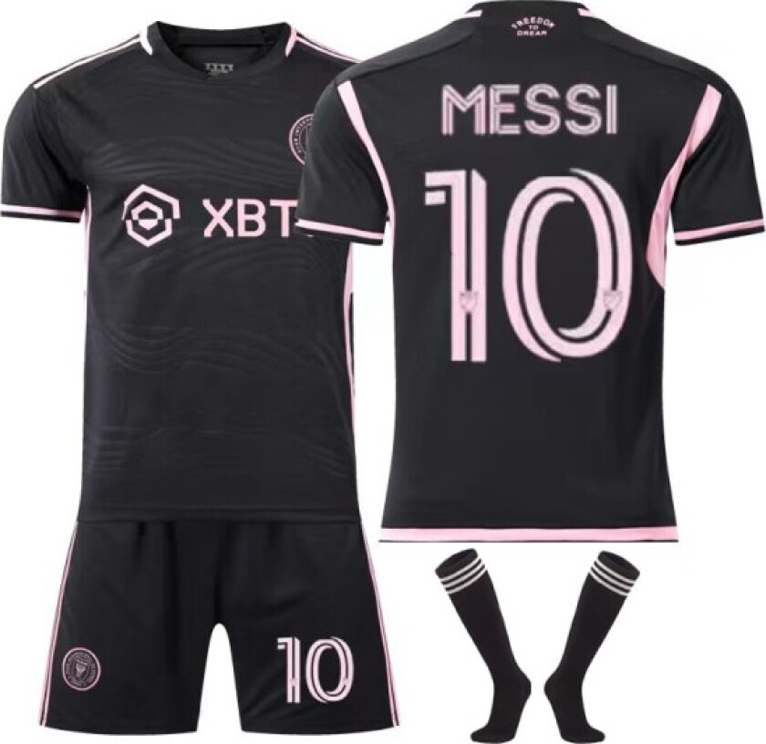 Major League Soccer Messi No.10 Miami International Jersey Hjemme Borte Fotballdrakt for voksne Barn Set Away G Borte 1 Away Adult M(170-175cm)