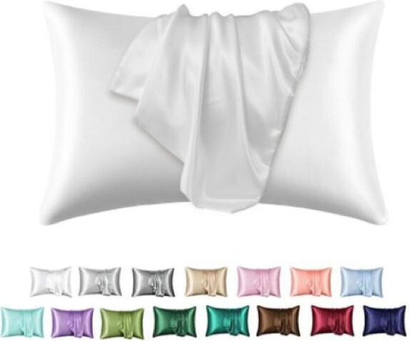 Satin putevar - Putesett - 50 x 66cm - 2-pakning - 17 Azure