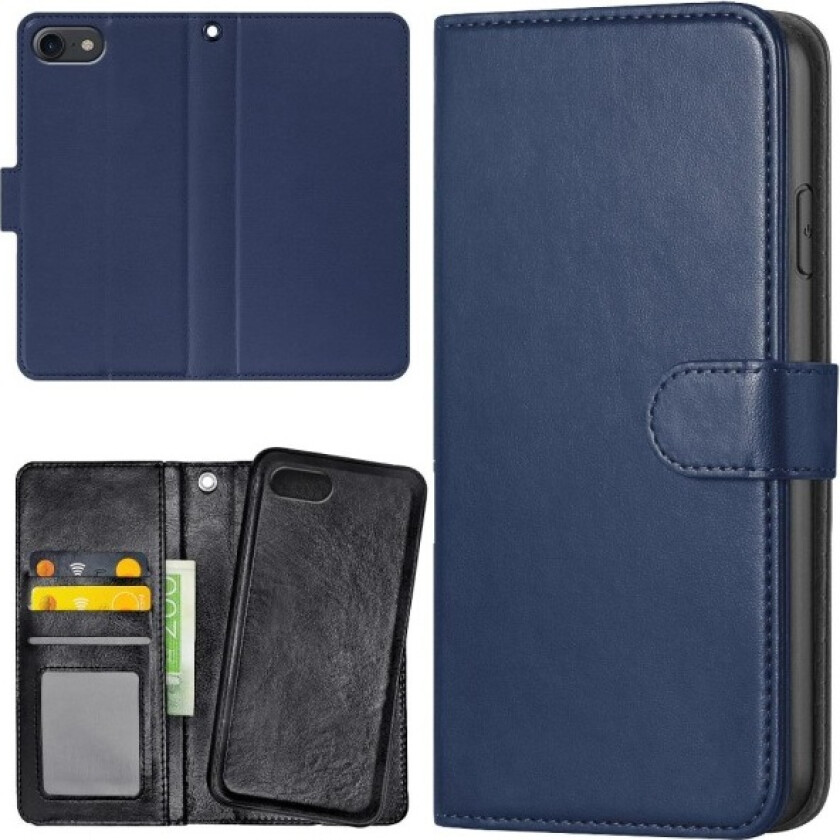 iPhone 7/8/SE - Lommebok Deksel Mørkblå Dark blue