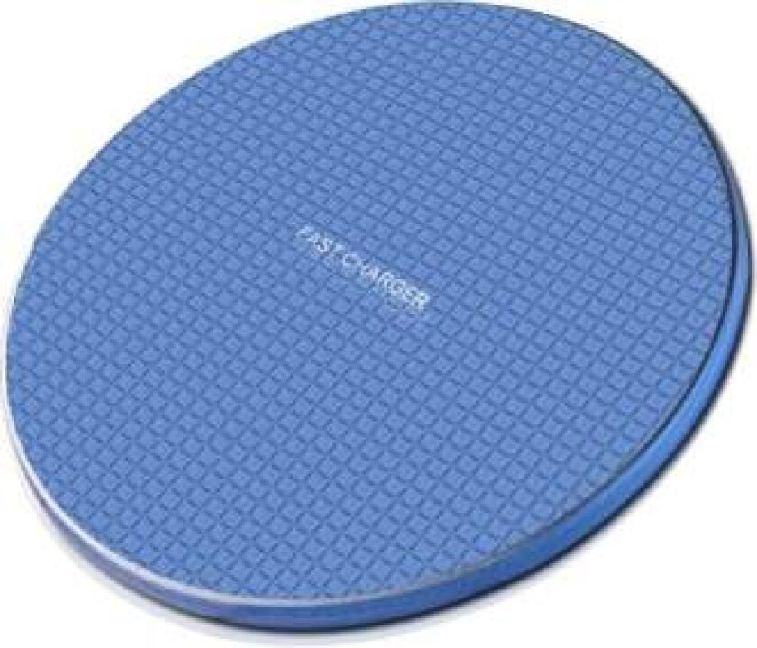 Qi trådløs lader med hurtigladefunksjon Blue one size