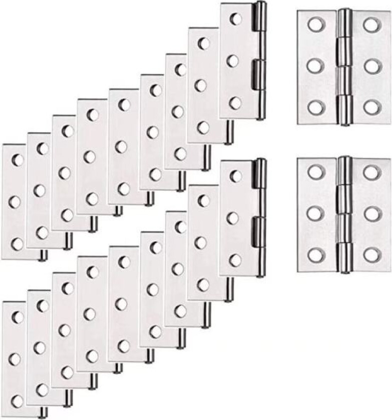 Hengsler, Hengsel i rustfritt stål, 20 stk. Hengsel Møbel Hengseldør