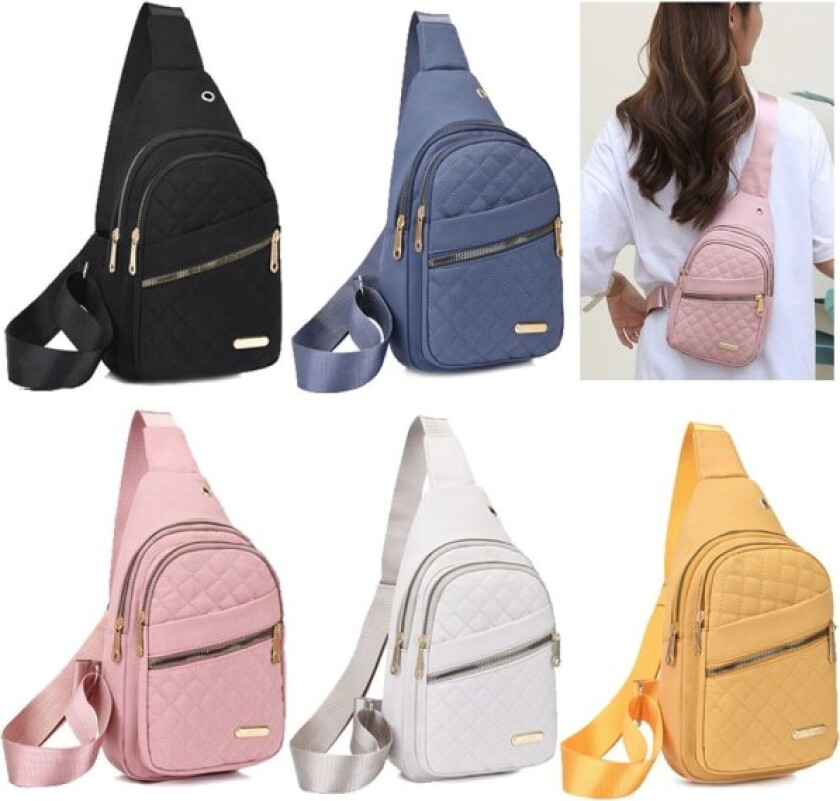 Liten Sling ryggsekk for kvinner Brystveske Svart black