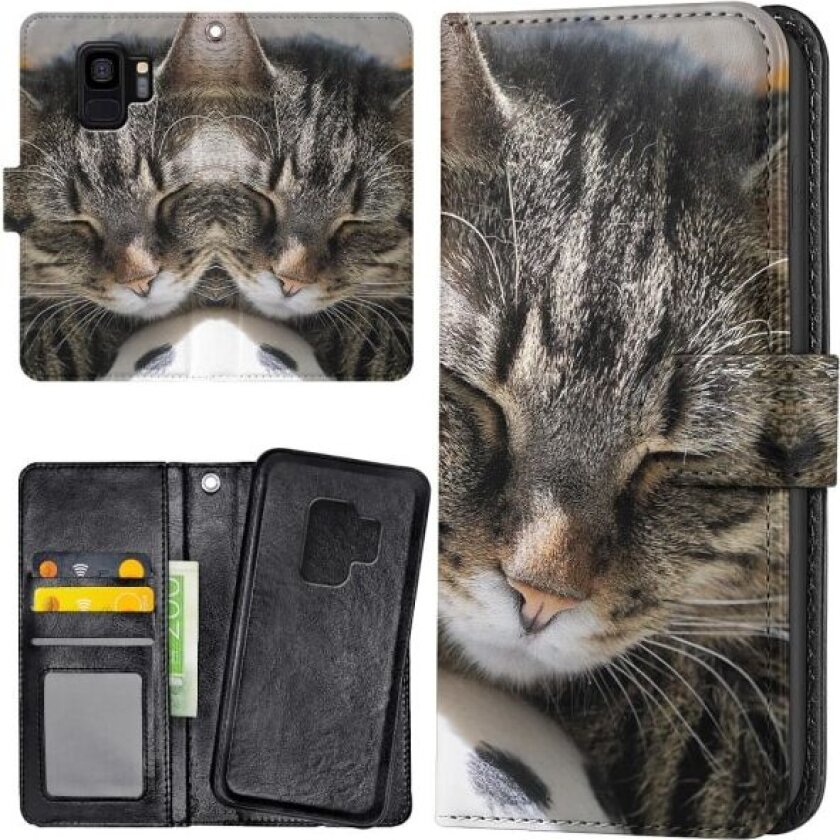Samsung Galaxy S9 - Lommebok Deksel Sovende Katt