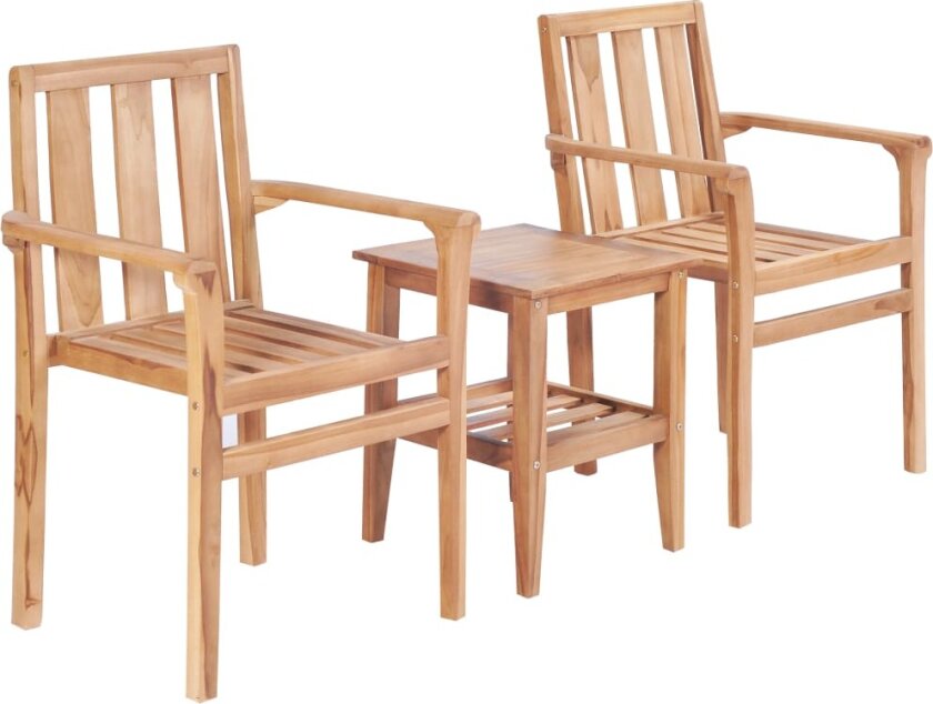 Bistrosett i 3 deler heltre teak