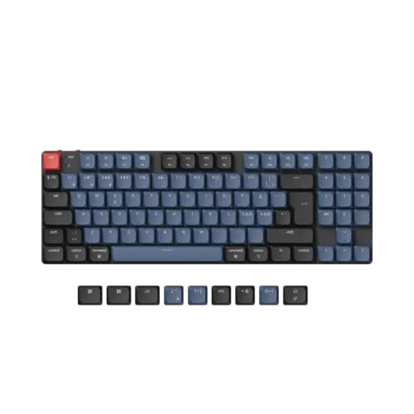 K13 Pro Qmk/via Gateron Lp Red Kablet, Trådløs Nordisk Tastatur