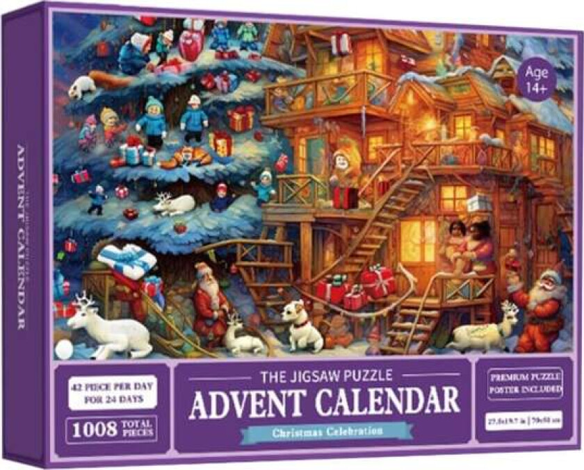 Julekalenderpuslespill, adventskalender 2024, kreative julestrømper