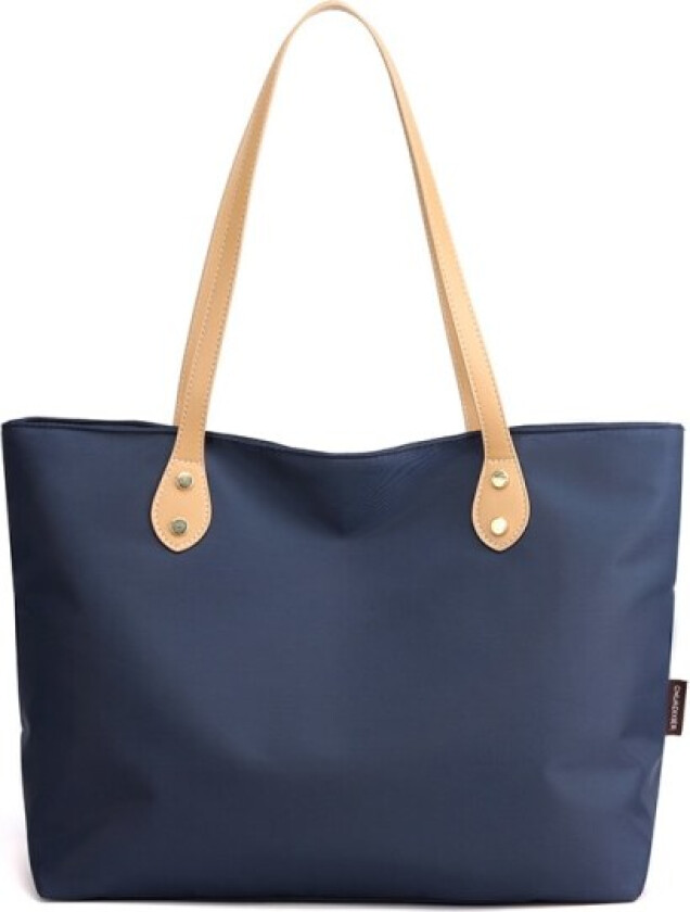 Stor toteveske for kvinner med glidelås, vanntett nylon, strandveske, handlepose for damer, jenter, skole, jobb, daglig bruk