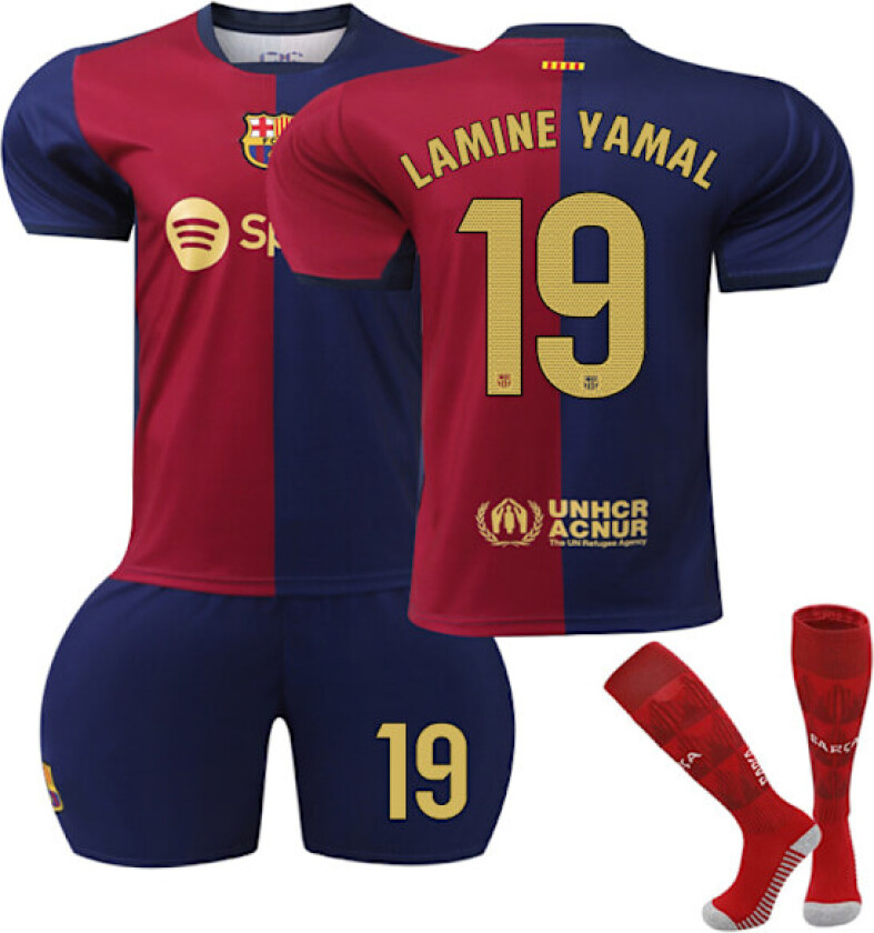 Barcelona Hjemme Barn Fotballdrakt 2024-2025 Nr. 19 Yamal 26