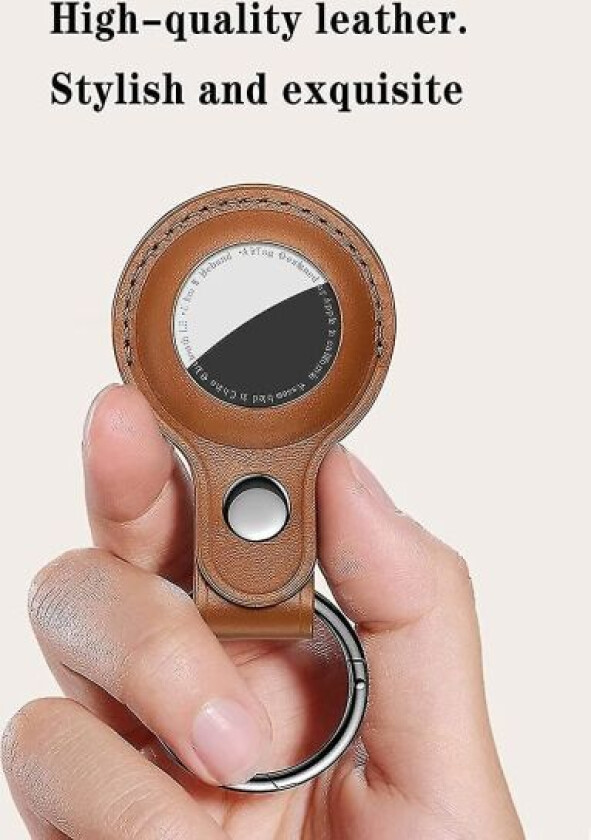 4-pak beskyttende læret Airtags-dekselsporingsdeksel med Air Tag-holder, Airtag-nøkkelring kompatibel med Apple Airtag-hundekrage (flere farger)