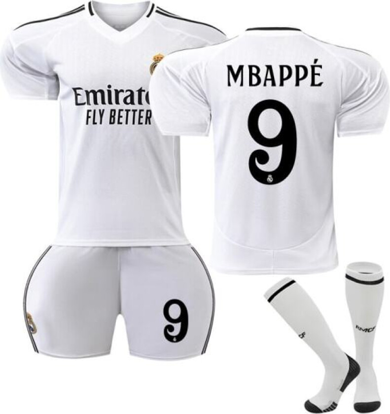 Real Madrid Hjemme Fotballdrakt Barn 2024-2025 Nr. 9 Mbappé No. 9 Mbappé 24