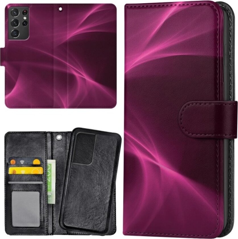 Samsung Galaxy S21 Ultra - Lommebok Deksel Purple Fog Multicolor
