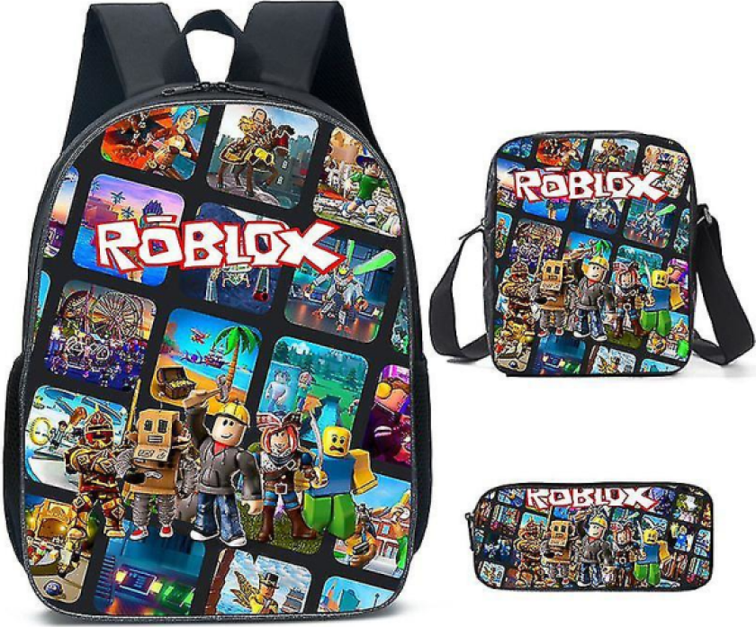 Roblox Ryggsekk, Skolesekk, Reisevesker 3-pakke