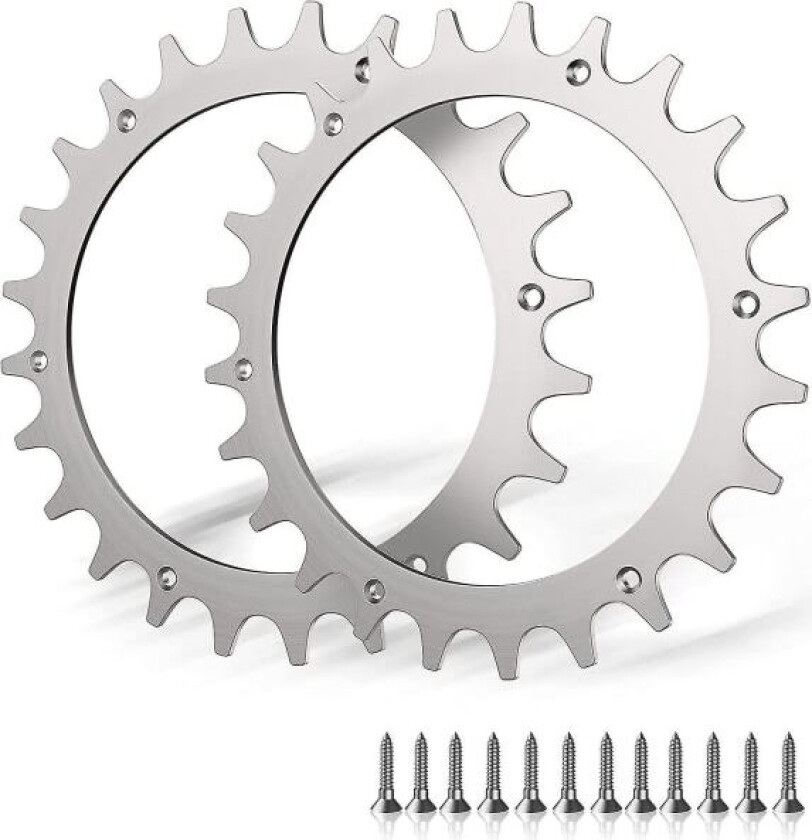 2 x premium rustfrie spiker for Worx S/m modell, 2 x rustfrie skruspik Trekkforsterker, robotgressklipper Hjulstørrelse 205mm (FMY)