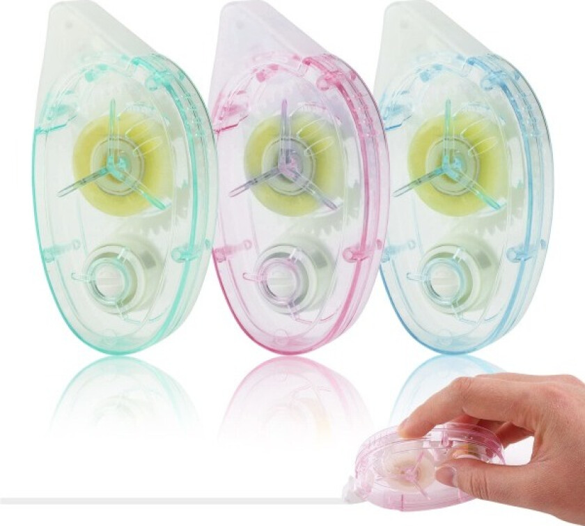 Limstift - 3 stk 10mx8mm Dobbeltsidig Tape - Cellotape Dispenser Transparent - Scrapbook Tilbehør - Scrapbook Tape for Foto/Kort