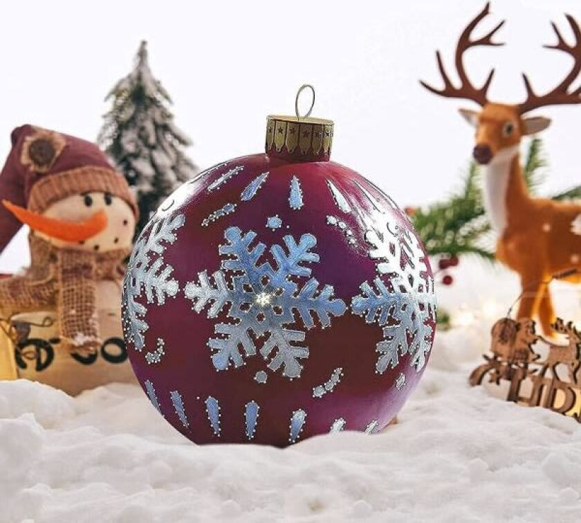 60 cm Store Oppblåsbare Julekuler - Utomhusdekorasjon - Stor