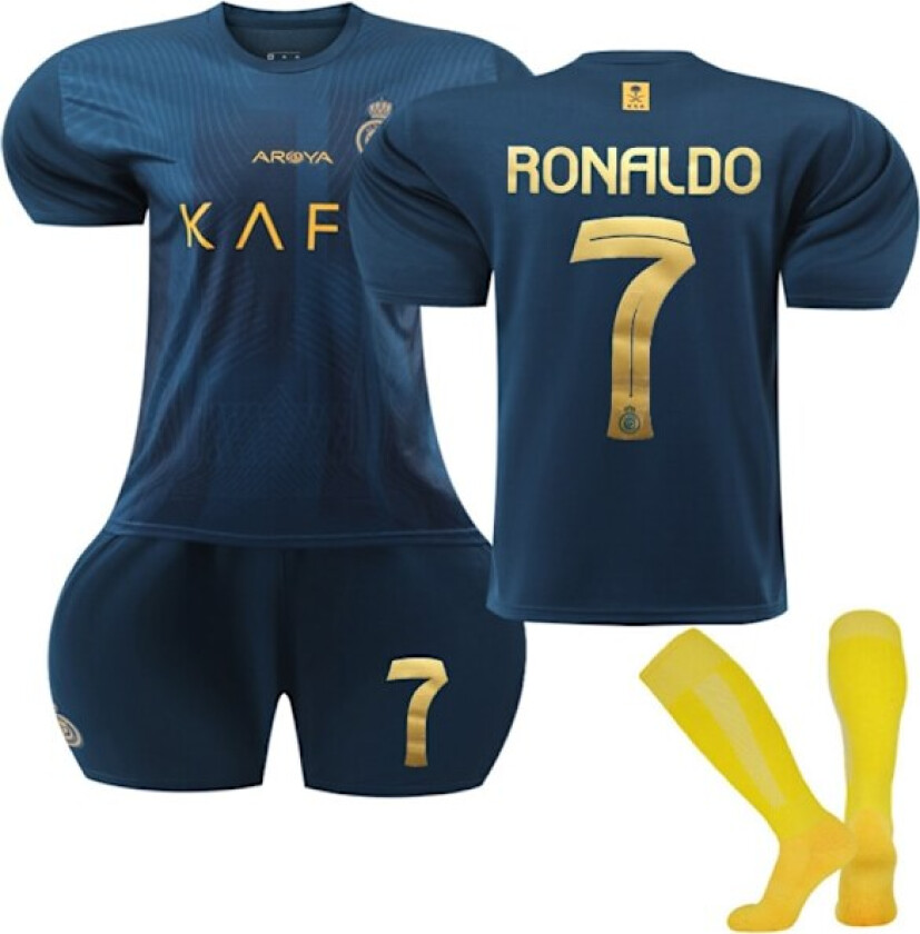 Al-Nassr FC Borte Fotballdrakt for Barn 23-24 Nr 7 Ronaldo AWAY 2 26