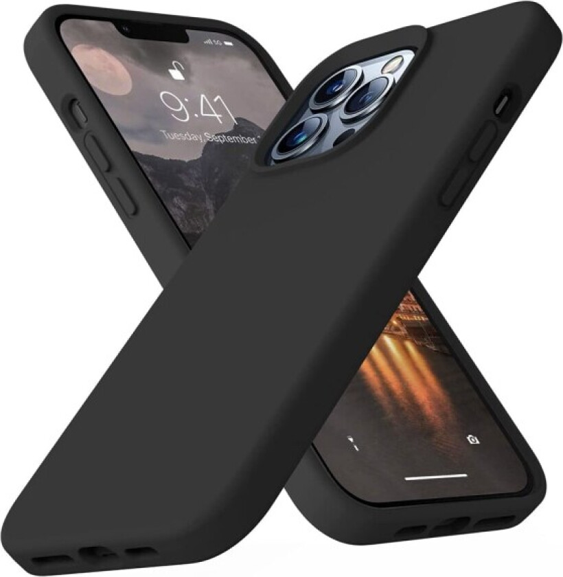 iPhone 14 Pro - Støtdempende Tunt Leman-deksel Svart
