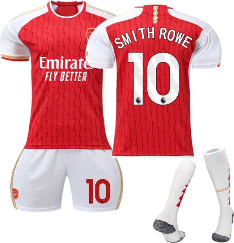 2023-2024 Arsenal Hjemme Barn Fotballdrakt Kit nr 10 SMITH ROWE nr 10 SMITH ROWE 8-9 Years