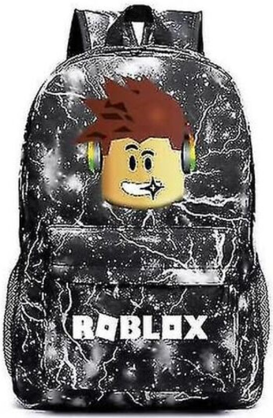 Ny Roblox Ryggsekk Barn Skoleveske Student Boksekk Reiseveske Gave Black lightning none