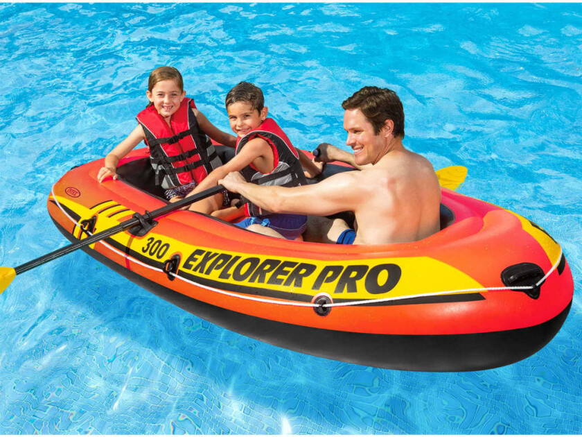 Explorer Pro 300 Oppblåsbar båt med årer og pumpe 58358NP