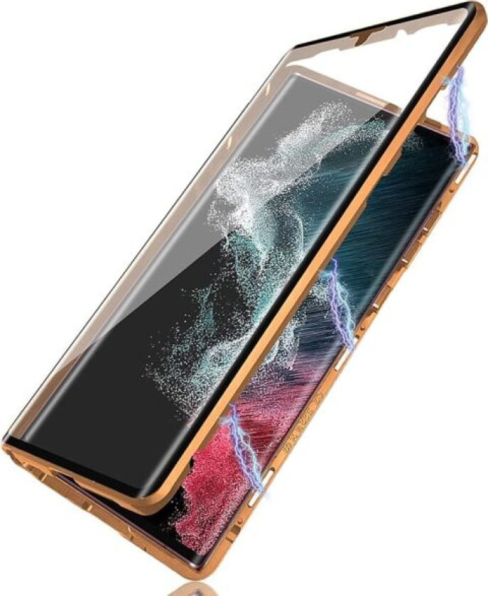 Samsung Galaxy S24 - Trendy Designet Magnetisk Deksel Gold