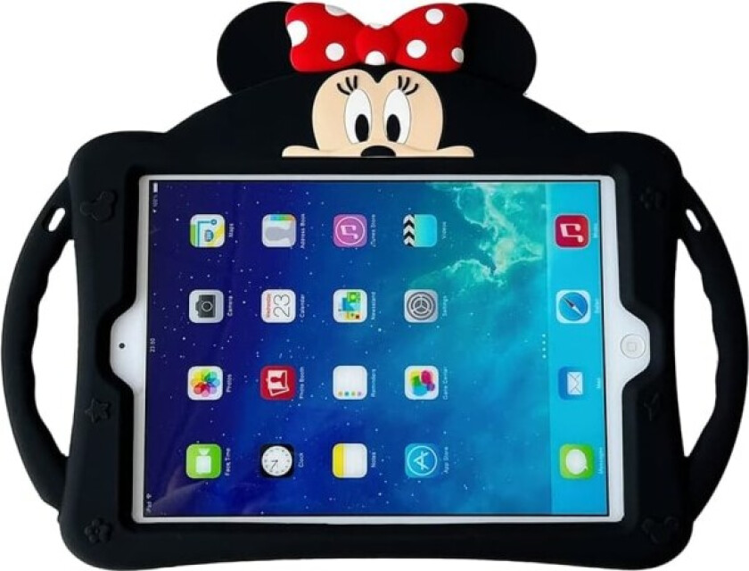 Kompatibel med iPad 9. generasjon deksel 2021/iPad 8. generasjon deksel 2020 10,2 tommer, iPad 7. generasjon 2019 deksel, søt tegneserie med stativdeksel (svart)