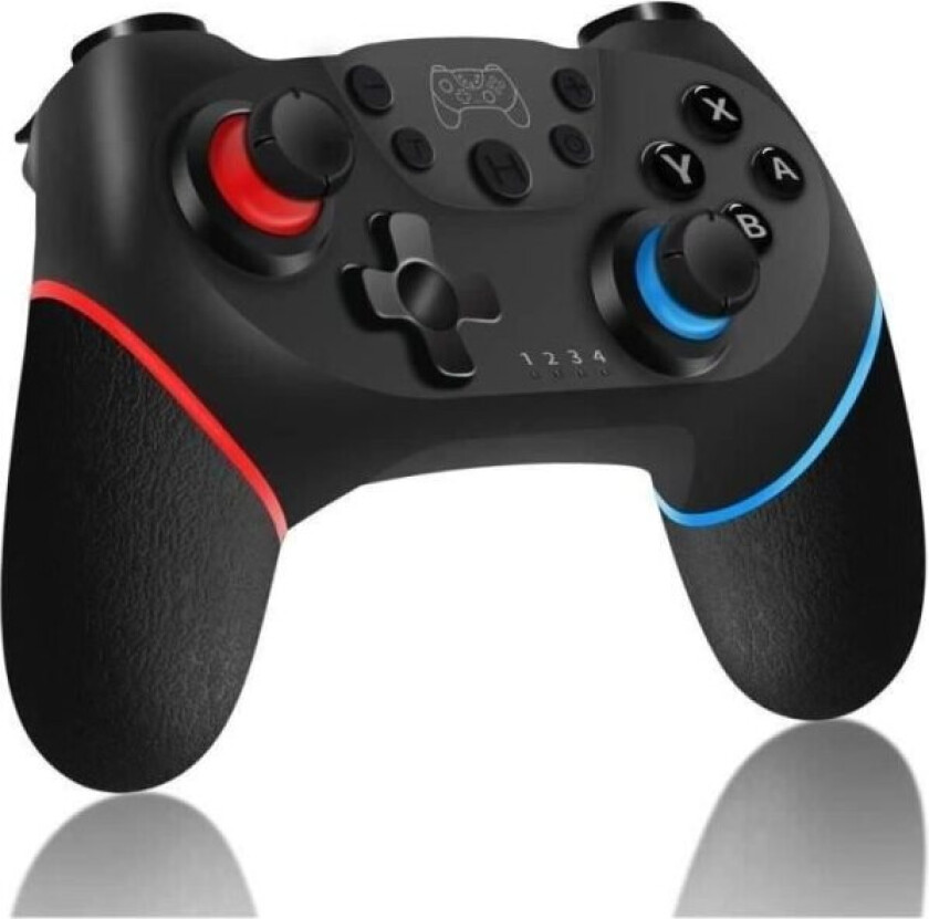 Trådløs kontroller for Nintendo Switch Bluetooth Joystick Switch Pro Switch-kontroller med oppladbart batteri - Turbo - 6-akset