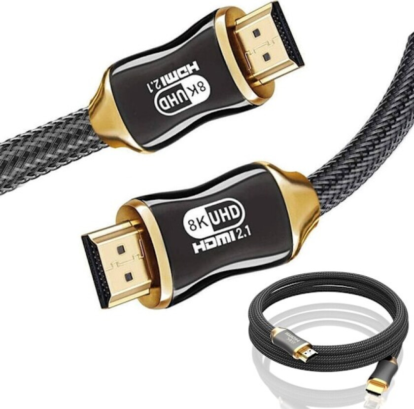 3m HDMI 2.1 Kabel - Ultra HD 8K - Guldpläterad
