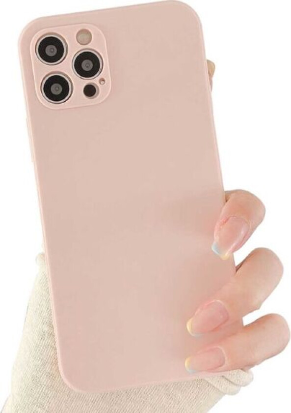 iPhone 12 Mini Thin Pink Beige Mobile Shell med linsedeksel 1mm TPU beige