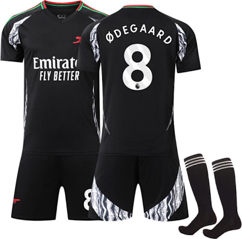 Arsenal Borte Fotballdrakt Barn/Voksen 2024-2025 Jersey Nr. 8 Ødegaard 26
