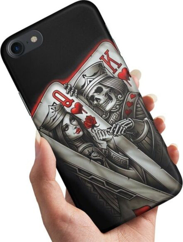 iPhone 7/8/SE - Deksel/Mobildeksel King Queen Kortstokk