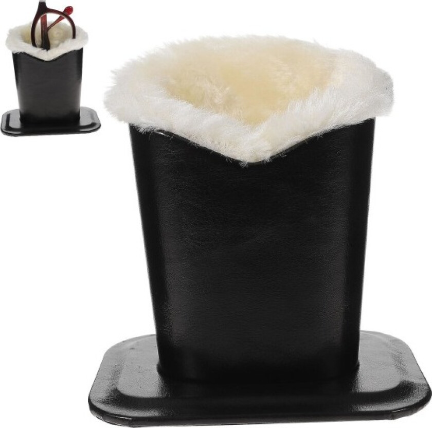 1 stk plysjdesign brilleinnfatning hjem dekorative briller oppbevaringsstativ (12X8.3X12.5CM, svart)