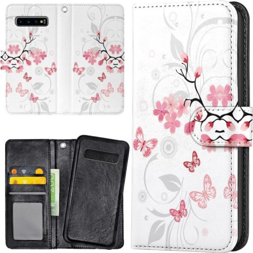 Samsung Galaxy S10 Plus - Lommebok Deksel Naturlig Mønster